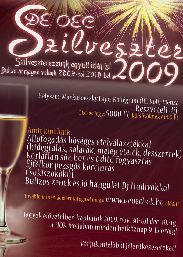 DEOEC ÁOK Szilveszter Plakát 2009